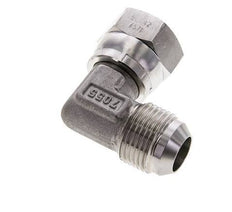 90° JIC L-Koppeling UN 1-1/16''-12 Buitendraad X Binnendraad RVS 210bar