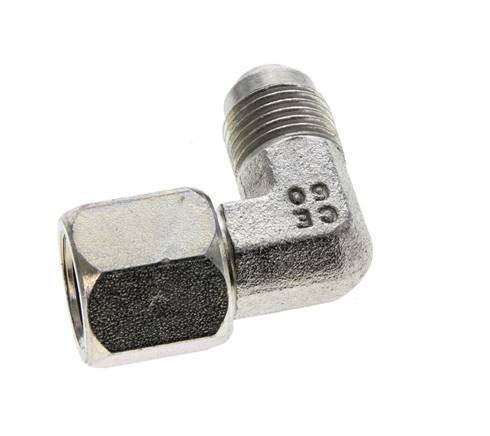 90° JIC L-Koppeling UNF 9/16''-18 Buitendraad X Binnendraad Staal 275bar