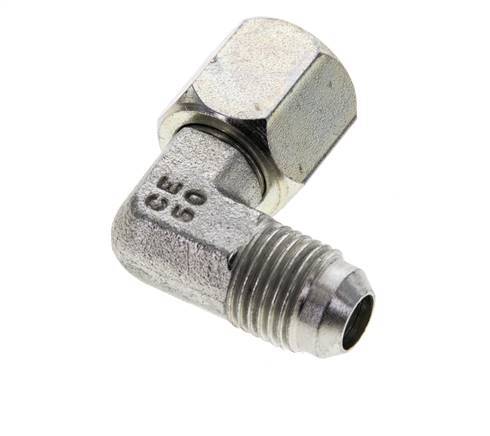 90° JIC L-Koppeling UNF 9/16''-18 Buitendraad X Binnendraad Staal 275bar