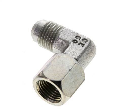 90° JIC L-Koppeling UNF 9/16''-18 Buitendraad X Binnendraad Staal 275bar