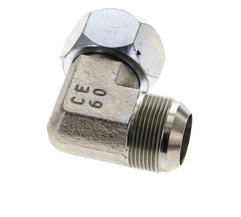 90° JIC L-Koppeling UN 1-5/8''-12 Buitendraad X Binnendraad Staal 140bar