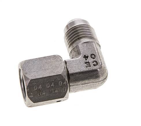 90° JIC L-Koppeling UNF 9/16''-18 Buitendraad X Binnendraad RVS 275bar