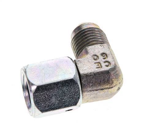 90° JIC L-Koppeling UNF 1/2''-20 Buitendraad X Binnendraad Staal 275bar