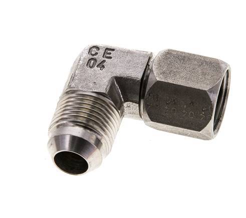 90° JIC L-Koppeling UNF Koppeling 3/4''-16 Buitendraad X Binnendraad RVS 275bar