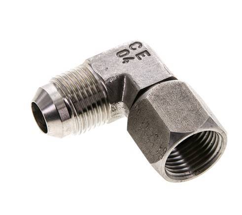 90° JIC L-Koppeling UNF Koppeling 3/4''-16 Buitendraad X Binnendraad RVS 275bar