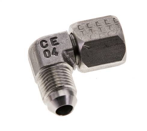 90° JIC L-Koppeling UNF 1/2''-20 Buitendraad X Binnendraad RVS 275bar
