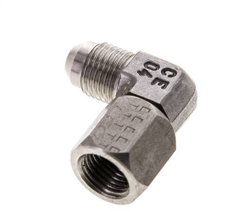 90° JIC L-Koppeling UNF 1/2''-20 Buitendraad X Binnendraad RVS 275bar