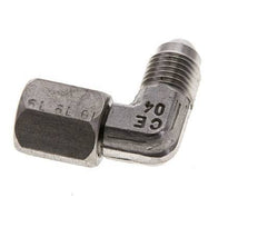 90° JIC L-Koppeling UNF 7/16''-20 Buitendraad X Binnendraad RVS 310bar