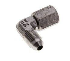90° JIC L-Koppeling UNF 7/16''-20 Buitendraad X Binnendraad RVS 310bar