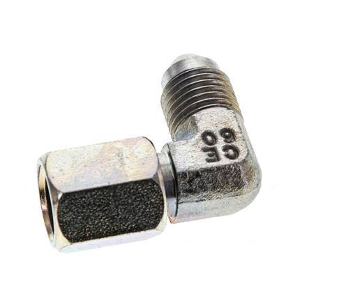 90° JIC L-Koppeling UNF 7/16''-20 Buitendraad X Binnendraad Staal 310bar