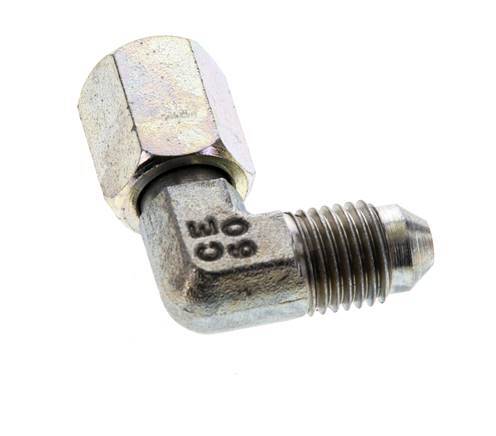 90° JIC L-Koppeling UNF 7/16''-20 Buitendraad X Binnendraad Staal 310bar