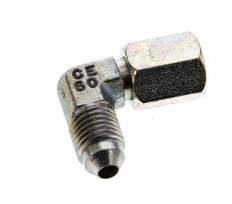 90° JIC L-Koppeling UNF 7/16''-20 Buitendraad X Binnendraad Staal 310bar