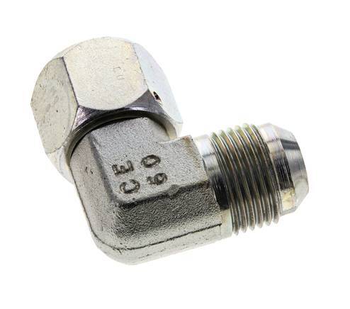 90° JIC L-Koppeling UN 1-1/16''-12 Buitendraad X Binnendraad Staal 210bar