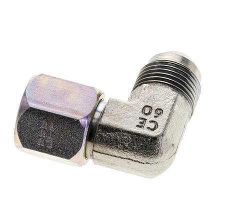 90° JIC L-Koppeling UNF 3/4''-16 Buitendraad X Binnendraad Staal 275bar