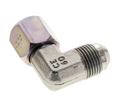 90° JIC L-Koppeling UNF 3/4''-16 Buitendraad X Binnendraad Staal 275bar