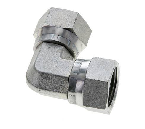 90° JIC L-Koppeling UN 1-1/16''-12 Staal 210bar