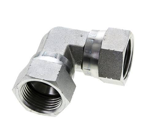 90° JIC L-Koppeling UN 1-1/16''-12 Staal 210bar