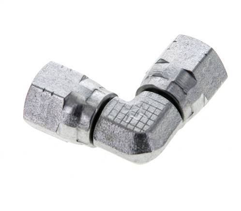 90° JIC L-Koppeling UNF 7/16''-20 Staal 310bar