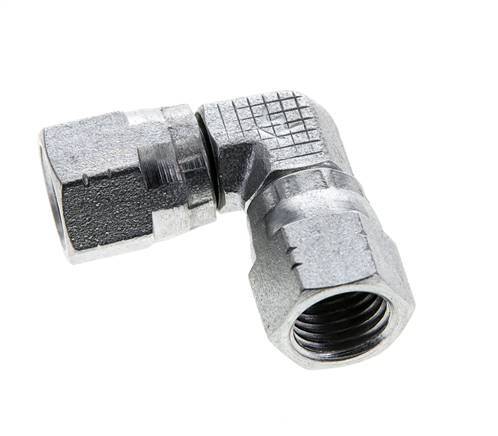 90° JIC L-Koppeling UNF 7/16''-20 Staal 310bar