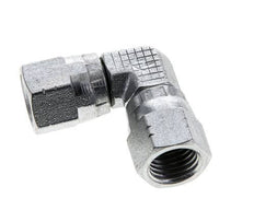 90° JIC L-Koppeling UNF 7/16''-20 Staal 310bar