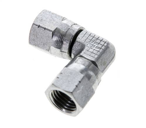 90° JIC L-Koppeling UNF 7/16''-20 Staal 310bar