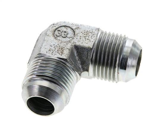 90° JIC L-Koppeling UN 1-1/16''-12 Buitendraad Staal 350bar