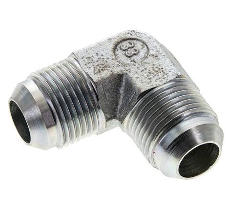 90° JIC L-Koppeling UN 1-1/16''-12 Buitendraad Staal 350bar