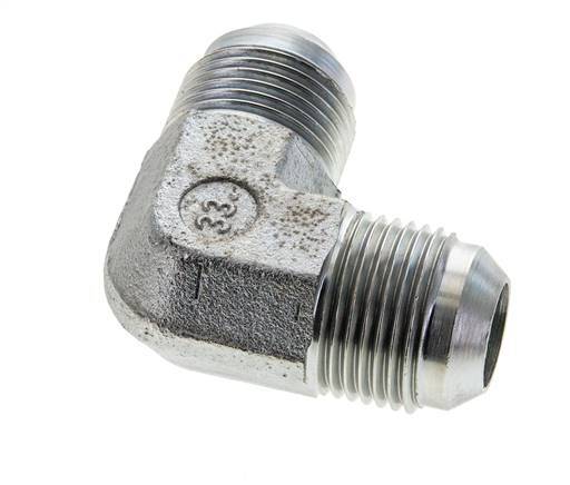 90° JIC L-Koppeling UN 1-1/16''-12 Buitendraad Staal 350bar