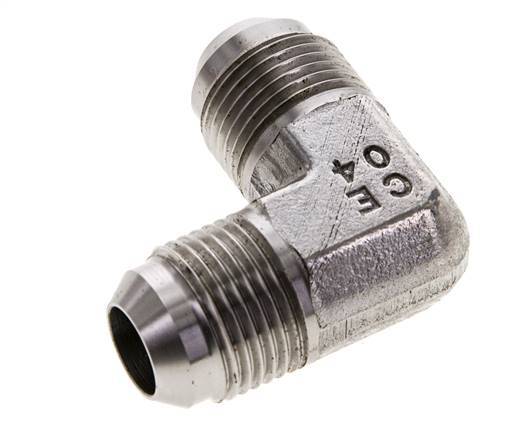 90° JIC L-Koppeling UNF 7/8''-14 Buitendraad RVS 350bar