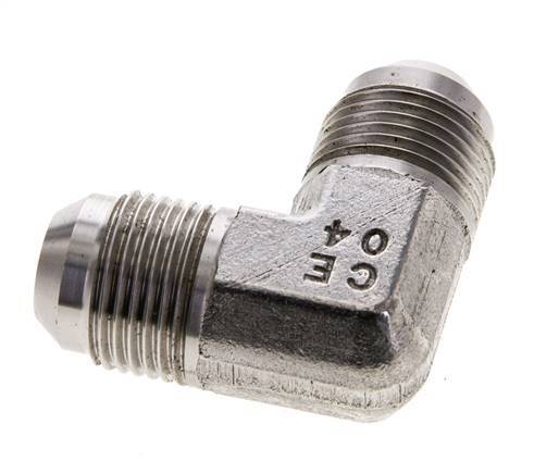 90° JIC L-Koppeling UNF 7/8''-14 Buitendraad RVS 350bar