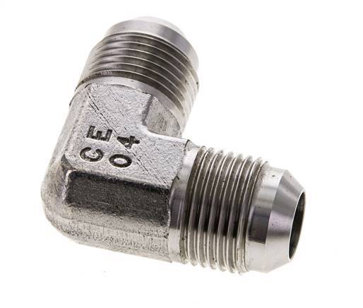 90° JIC L-Koppeling UNF 7/8''-14 Buitendraad RVS 350bar