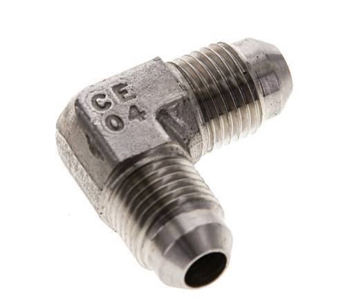 90° JIC L-Koppeling UNF 1/2''-20 Buitendraad RVS 450bar