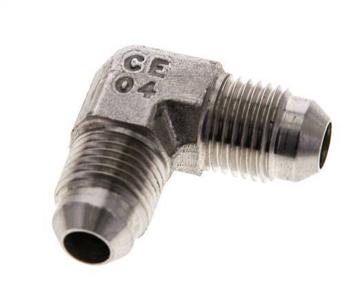 90° JIC L-Koppeling UNF 1/2''-20 Buitendraad RVS 450bar