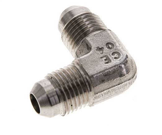 90° JIC L-Koppeling UNF 1/2''-20 Buitendraad RVS 450bar