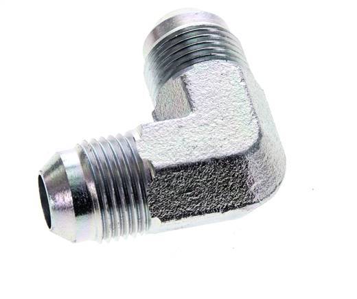 90° JIC L-Koppeling UNF 3/4''-16 Buitendraad Staal 350bar