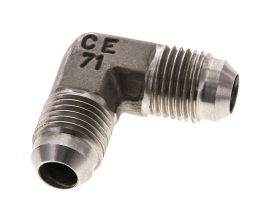 90° JIC L-Koppeling UNF 9/16''-18 Buitendraad RVS 350bar