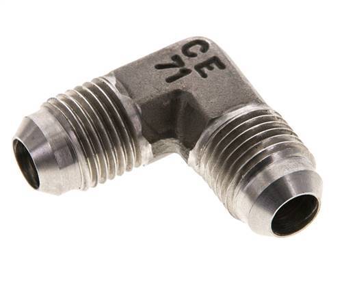 90° JIC L-Koppeling UNF 9/16''-18 Buitendraad RVS 350bar