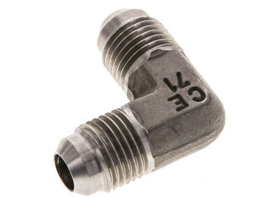 90° JIC L-Koppeling UNF 9/16''-18 Buitendraad RVS 350bar