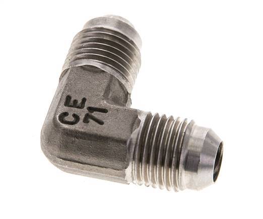 90° JIC L-Koppeling UNF 9/16''-18 Buitendraad RVS 350bar