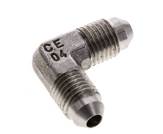 90° JIC L-Koppeling UNF 7/16''-20 Buitendraad RVS 450bar