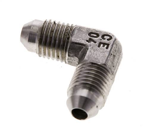 90° JIC L-Koppeling UNF 7/16''-20 Buitendraad RVS 450bar