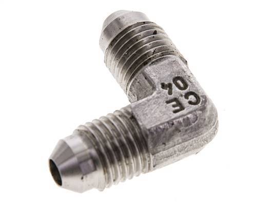90° JIC L-Koppeling UNF 7/16''-20 Buitendraad RVS 450bar