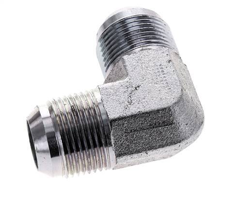 90° JIC L-Koppeling UN 1-3/16''-12 Buitendraad Staal 170bar