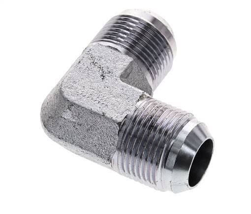 90° JIC L-Koppeling UN 1-3/16''-12 Buitendraad Staal 170bar