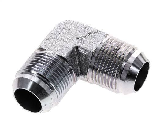90° JIC L-Koppeling UN 1-3/16''-12 Buitendraad Staal 170bar