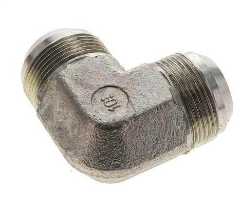 90° JIC L-Koppeling UN 1-5/8''-12 Buitendraad Staal 240bar