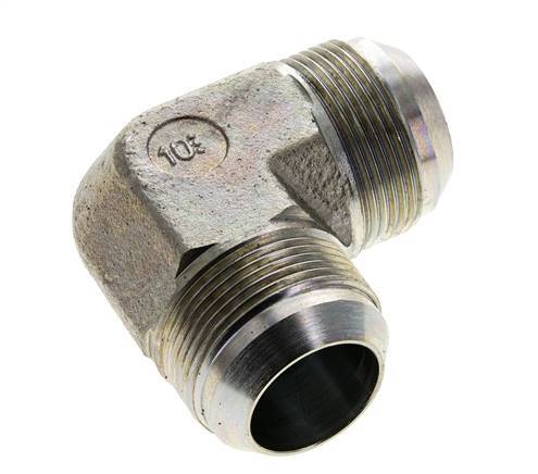 90° JIC L-Koppeling UN 1-5/8''-12 Buitendraad Staal 240bar