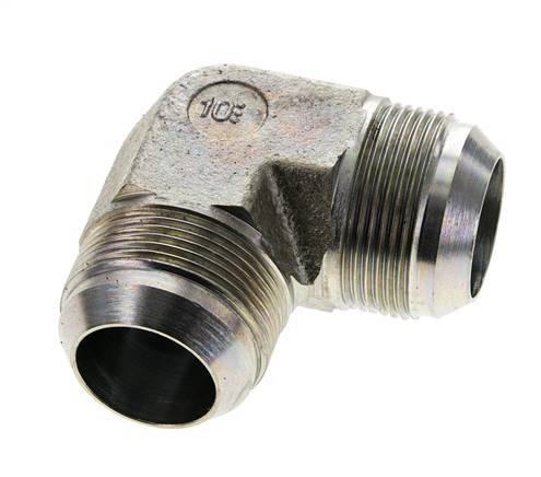 90° JIC L-Koppeling UN 1-5/8''-12 Buitendraad Staal 240bar