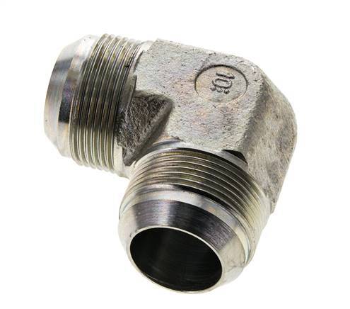90° JIC L-Koppeling UN 1-5/8''-12 Buitendraad Staal 240bar