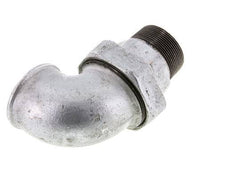 90° L-Koppeling Aansluiting 2'' Buitendraad R X Binnendraad Rp Gietijzer Conische Afdichting 25bar